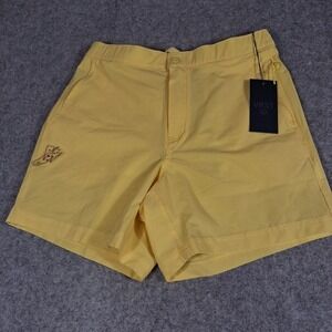 VRST Resort Short Mens M Yellow Seersucker 6" Inseam Relaxed Fit NWT